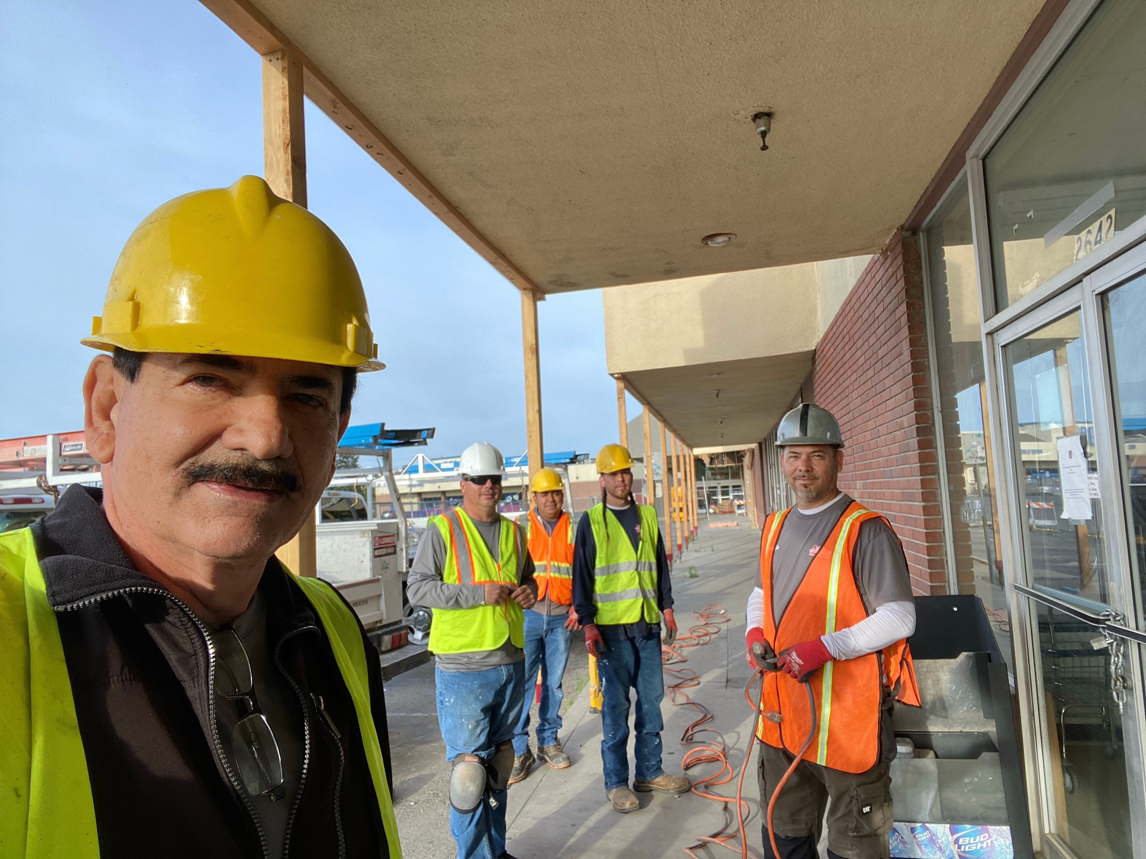 Fernandez Construction crew on commercial job site